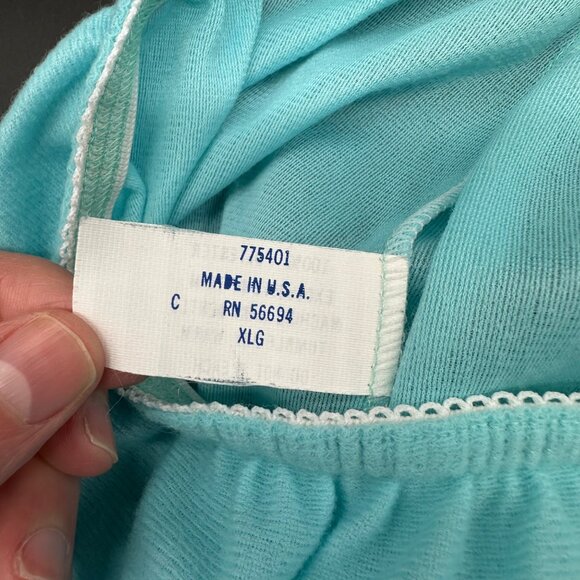 Vintage 1980s Womens Pajama Set Long Sleeve Top Elastic Waist Pants XLG Polyeste - Picture 4 of 7